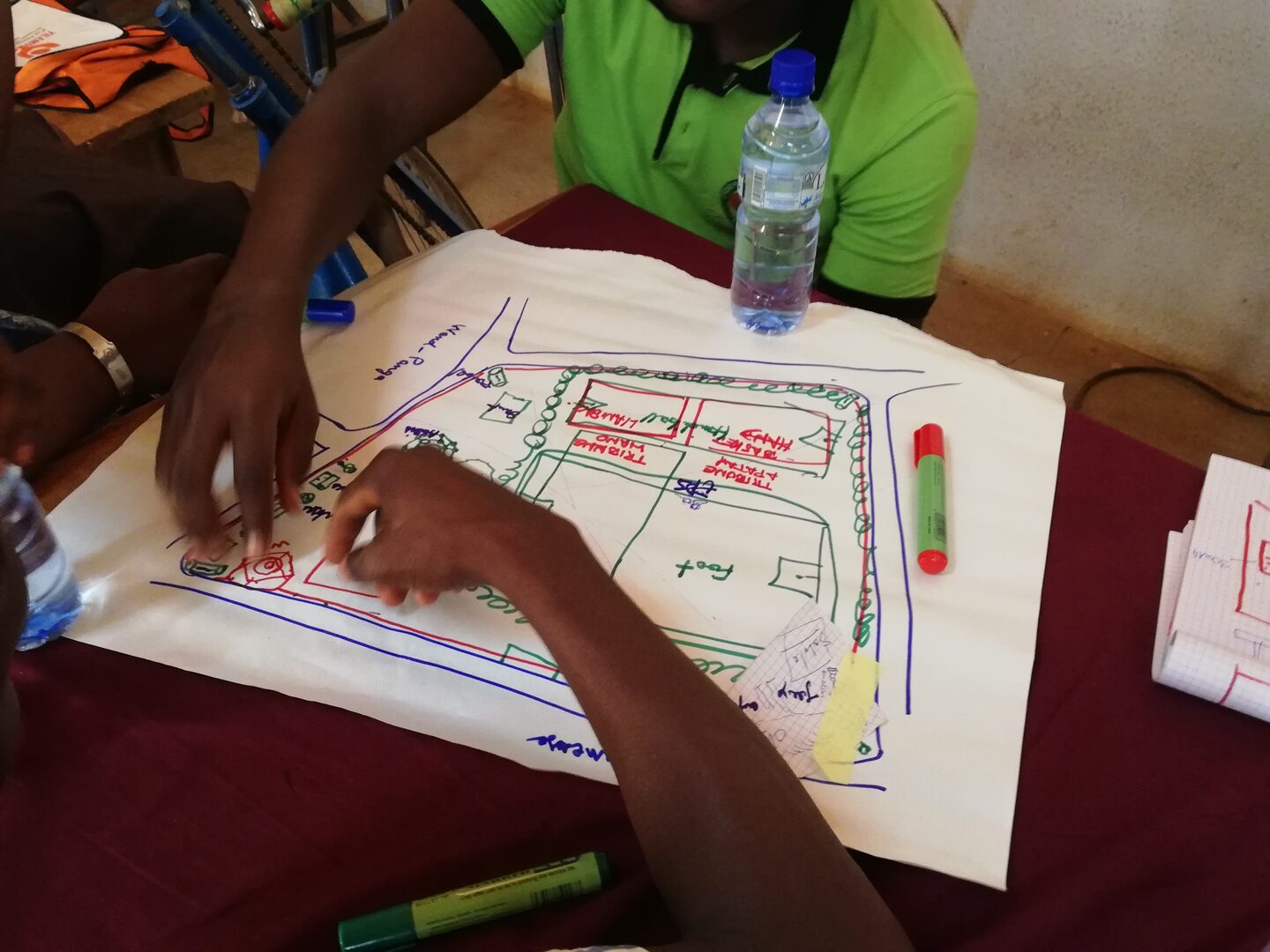 Listes de priorités pour les artistes pour le site de Dassasgho et spatialisation sur un plan