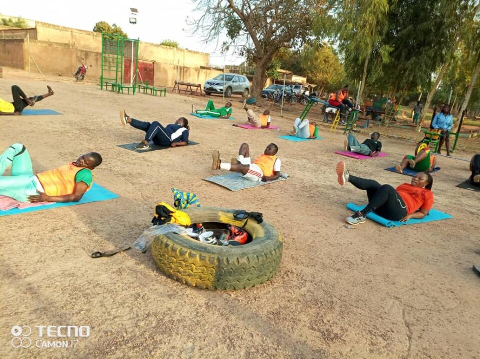 L'aire de fitness occupée tous les jours par des cours