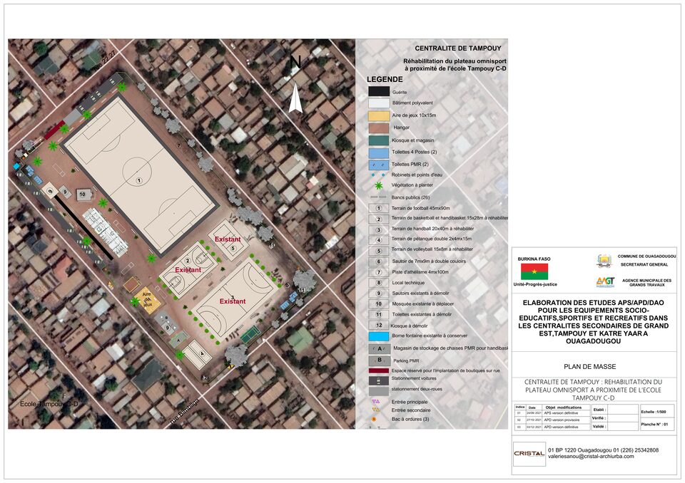 Les plans des aménagements définitifs